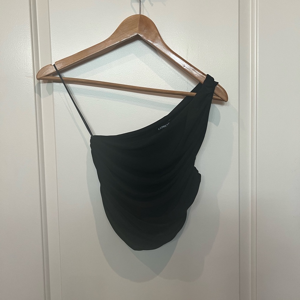 Express Black One-Shoulder Top